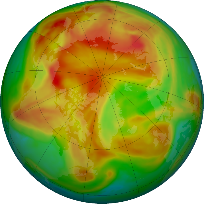 Arctic ozone map for 12 April 2023